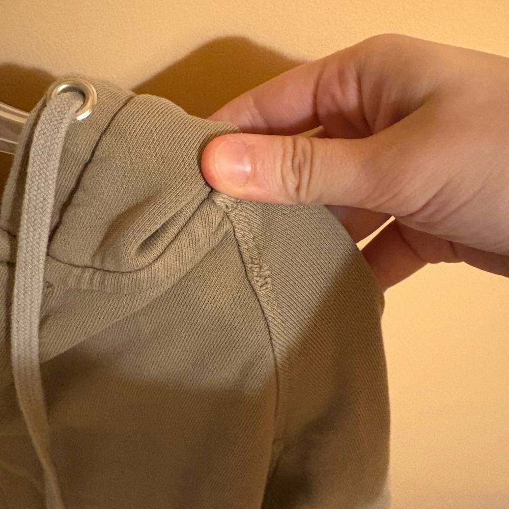 Allsaints dark tan/ brown distressed zip-up hoodie - Picture 5 of 7